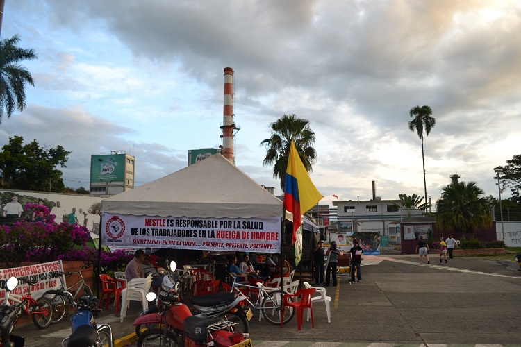 Huelga de hambre contra la Nestlé en Colombia 